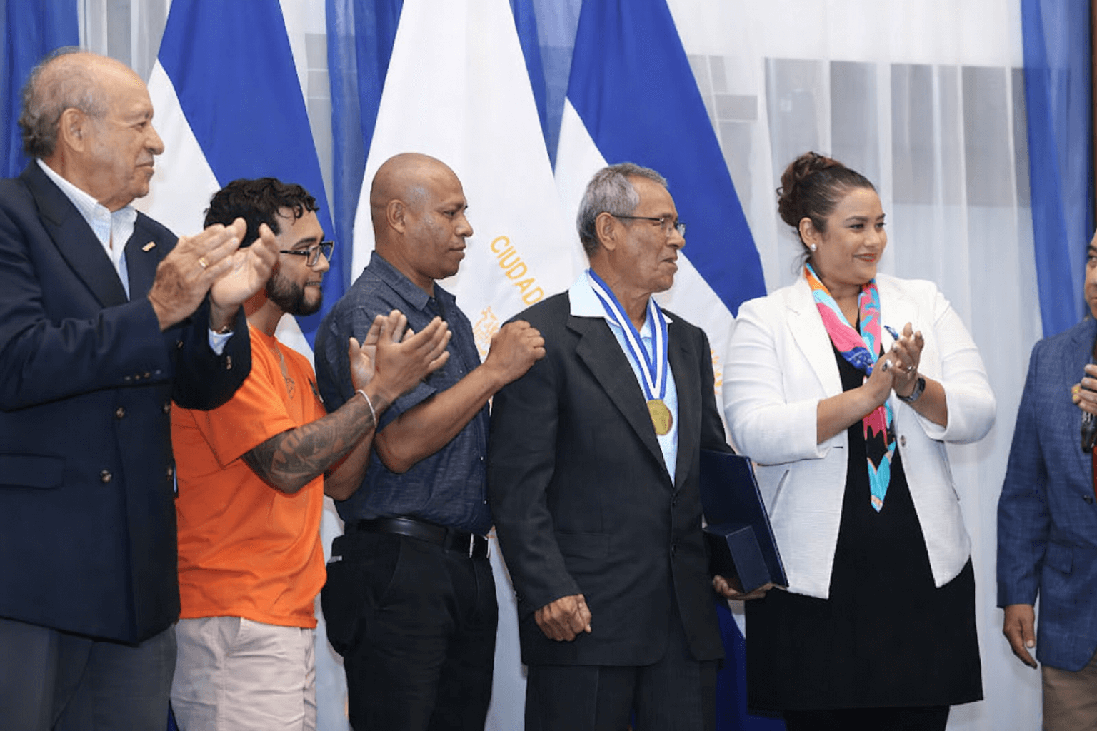 Vicente Yambito Blanco receives Alexis Arguello Municipal Order sporting excellence Managua Nicaragua 2024